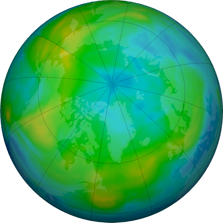 Arctic ozone map for 15 November 2023